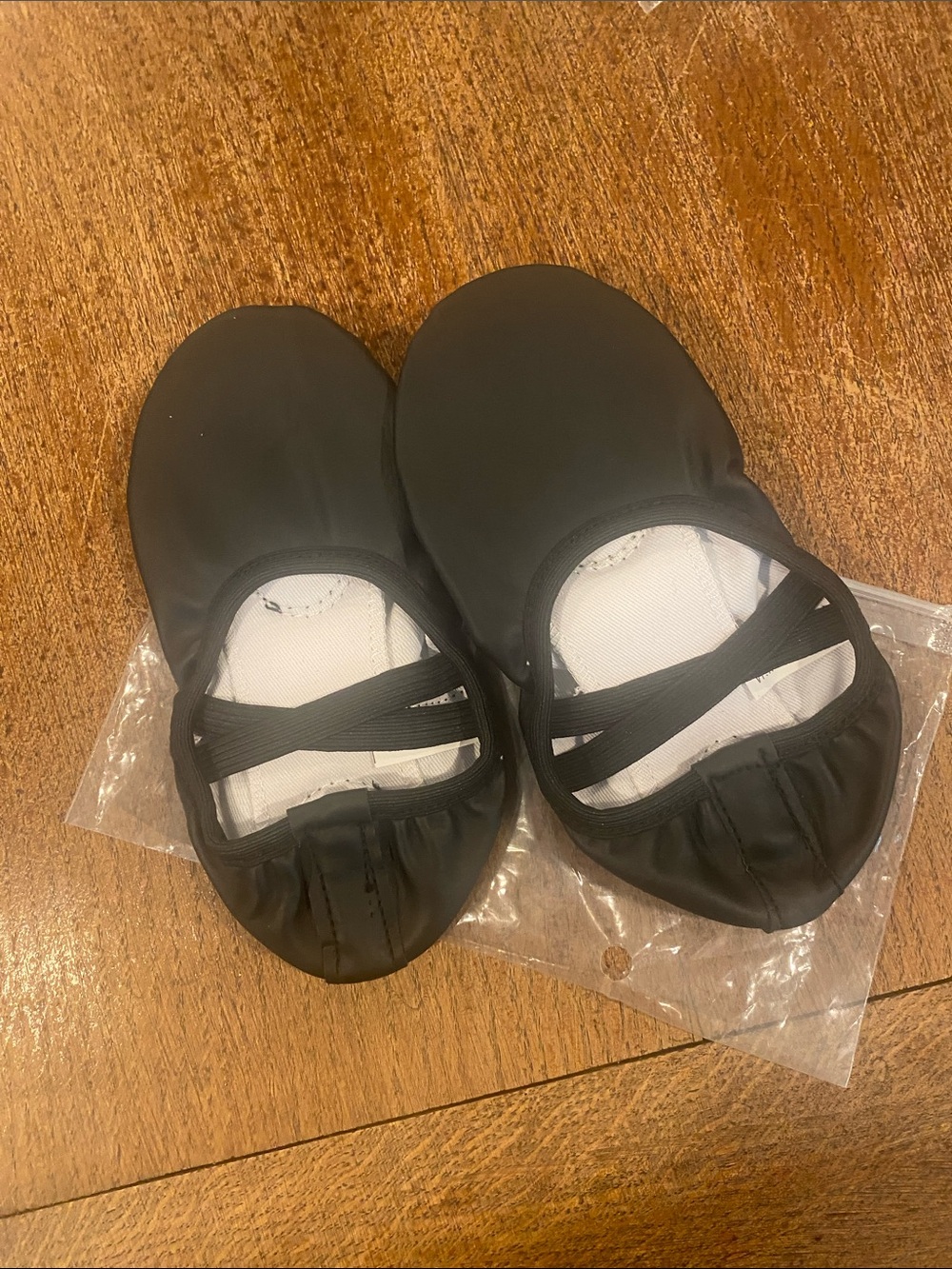 NWT Kids size 12 Black Ballet Flats with Elastic Straps